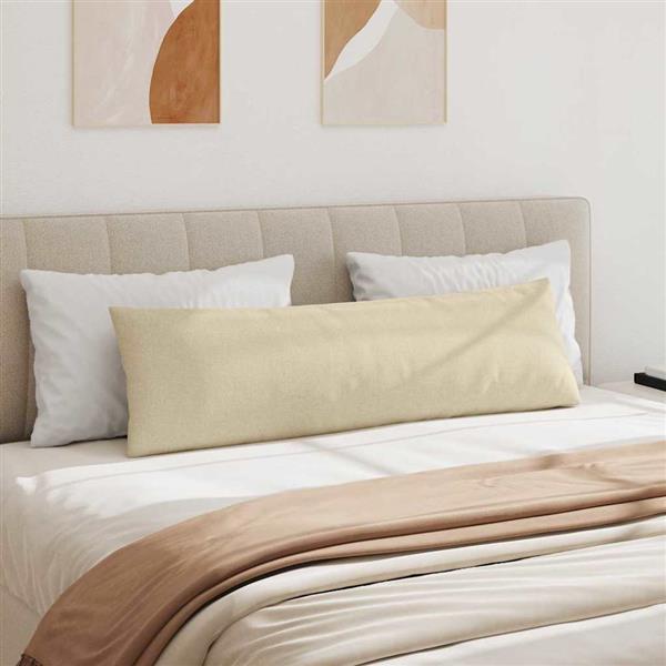 Grote foto vidaxl sofa kussens 2 pcs cr me 145 x 40 cm stof huis en inrichting woningdecoratie