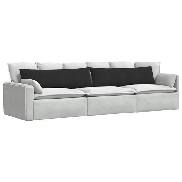 Grote foto vidaxl sofa kussens 2 pcs zwart 145 x 40 cm stof huis en inrichting woningdecoratie