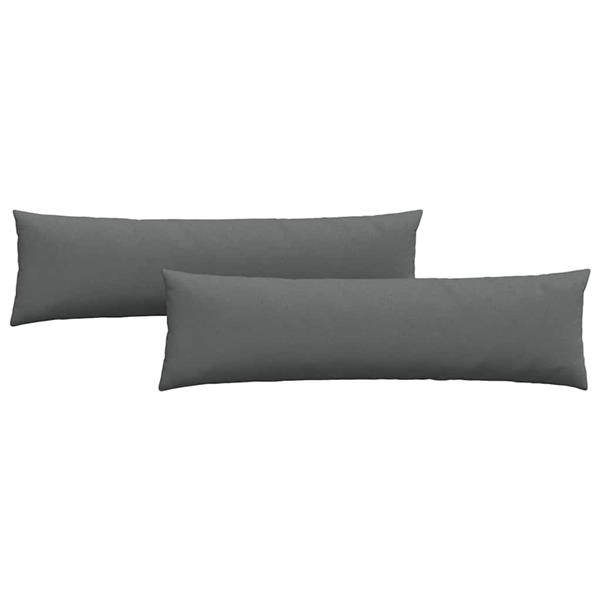 Grote foto vidaxl sofa kussens 2 pcs donkergrijs 145 x 40 cm stof huis en inrichting woningdecoratie