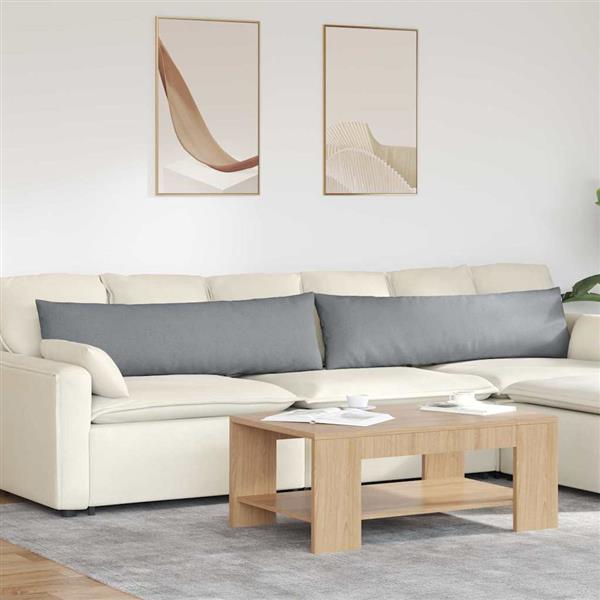 Grote foto vidaxl sofa kussens 2 pcs lichtgrijs 145 x 40 cm stof huis en inrichting woningdecoratie