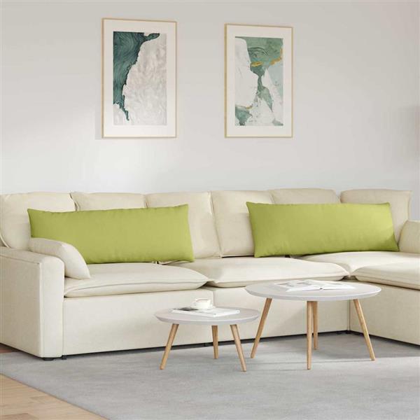 Grote foto vidaxl sofa kussens 2 pcs lichtgroen 120 x 40 cm stof huis en inrichting woningdecoratie