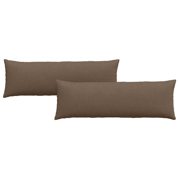 Grote foto vidaxl sofa kussens 2 pcs bruin 120 x 40 cm stof huis en inrichting woningdecoratie