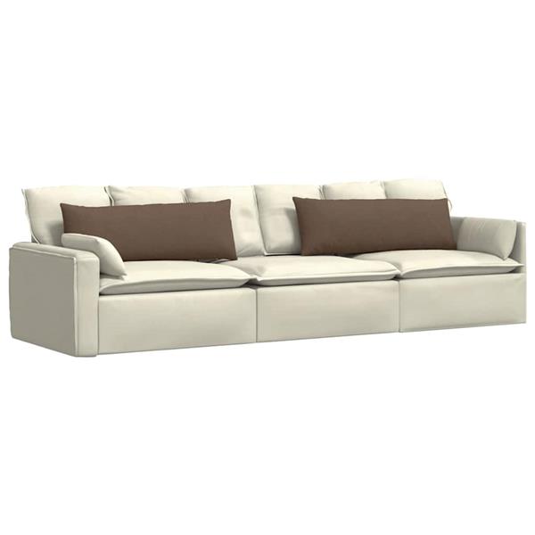 Grote foto vidaxl sofa kussens 2 pcs bruin 120 x 40 cm stof huis en inrichting woningdecoratie