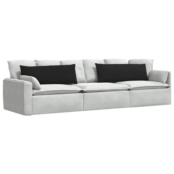 Grote foto vidaxl sofa kussens 2 pcs zwart 120 x 40 cm stof huis en inrichting woningdecoratie