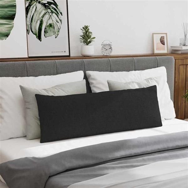 Grote foto vidaxl sofa kussens 2 pcs zwart 120 x 40 cm stof huis en inrichting woningdecoratie