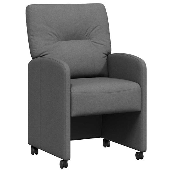 Grote foto vidaxl dining stoelen met wielen 2 pcs donkergrijs 57 x 67 x 95 cm huis en inrichting stoelen