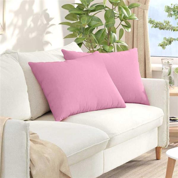Grote foto vidaxl sofa kussens 2 pcs roze 70 x 50 cm stof huis en inrichting woningdecoratie