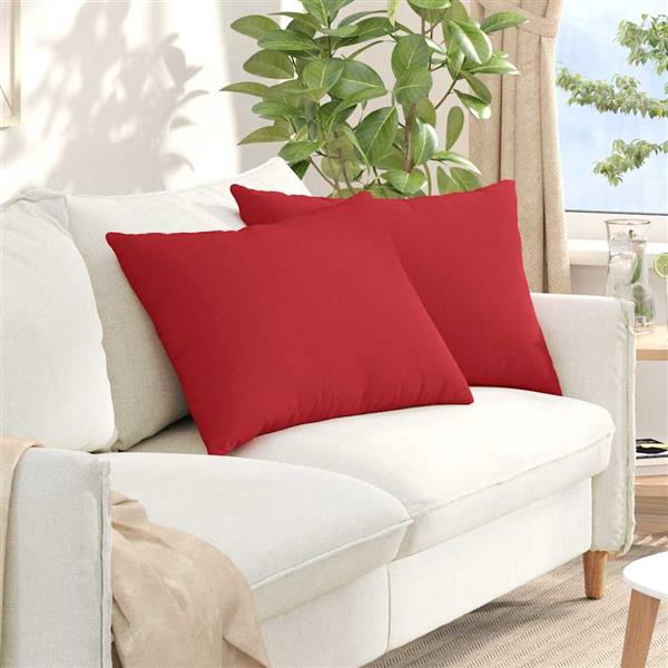 Grote foto vidaxl sofa kussens 2 pcs rood 70 x 50 cm stof huis en inrichting woningdecoratie