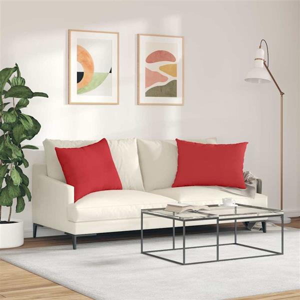 Grote foto vidaxl sofa kussens 2 pcs rood 70 x 50 cm stof huis en inrichting woningdecoratie