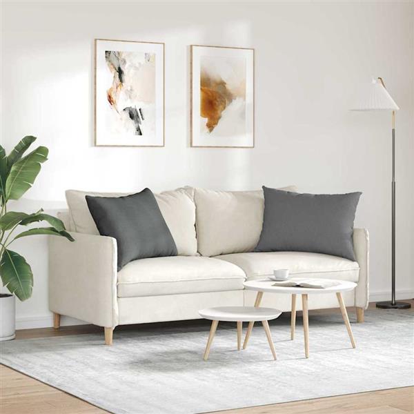 Grote foto vidaxl sofa kussens 2 pcs donkergrijs 70 x 50 cm stof huis en inrichting woningdecoratie