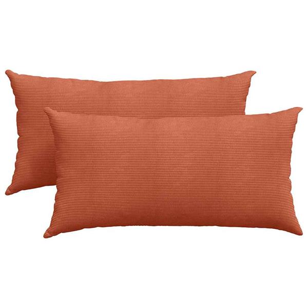 Grote foto vidaxl sofa kussens 2 stuks rood oranje 80 x 40 cm cordstof huis en inrichting woningdecoratie