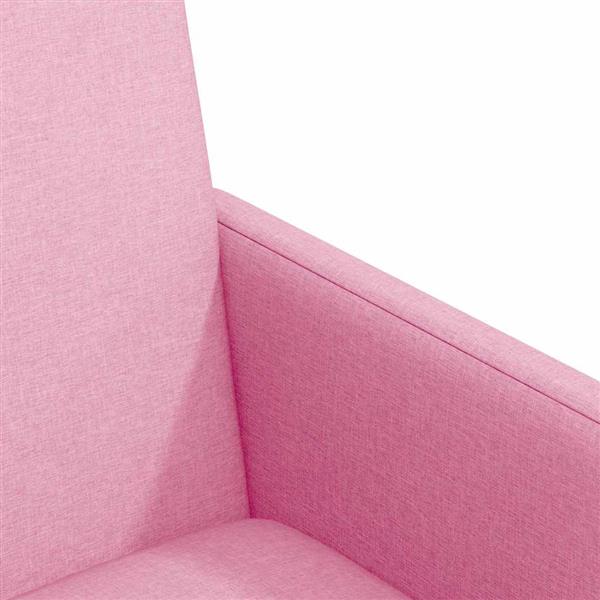Grote foto vidaxl dining stoelen met wielen 2 pcs roze 57 x 66 x 94 cm stof huis en inrichting stoelen