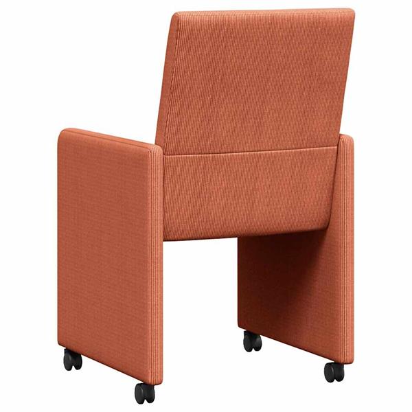 Grote foto vidaxl dining stoelen met wielen 2 pcs rood oranje 57 x 66 x 94 cm huis en inrichting stoelen