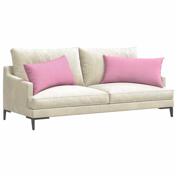 Grote foto vidaxl sofa kussens 2 pcs roze 80 x 40 cm stof huis en inrichting woningdecoratie