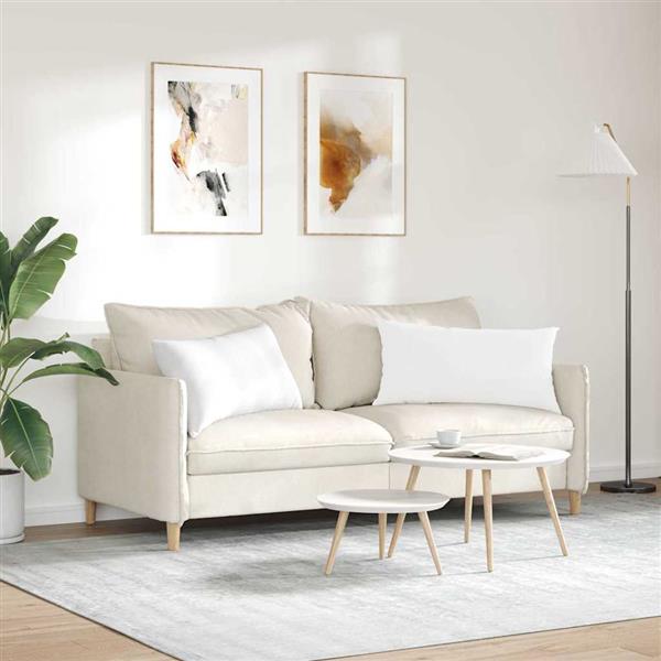 Grote foto vidaxl sofa kussens 2 pcs wit 80 x 40 cm stof huis en inrichting woningdecoratie