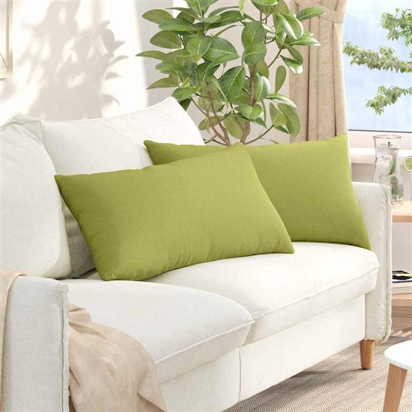 Grote foto vidaxl sofa kussens 2 pcs lichtgroen 80 x 40 cm stof huis en inrichting woningdecoratie