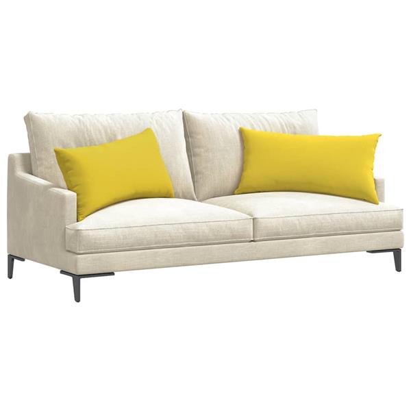 Grote foto vidaxl sofa kussens 2 pcs lichtgeel 80 x 40 cm stof huis en inrichting woningdecoratie