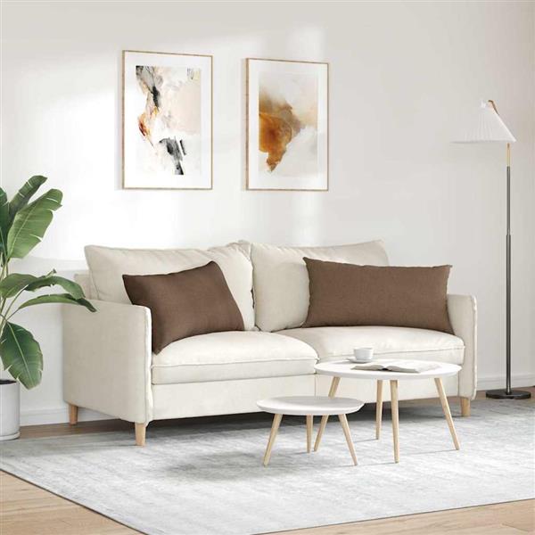 Grote foto vidaxl sofa kussens 2 pcs bruin 80 x 40 cm stof huis en inrichting woningdecoratie
