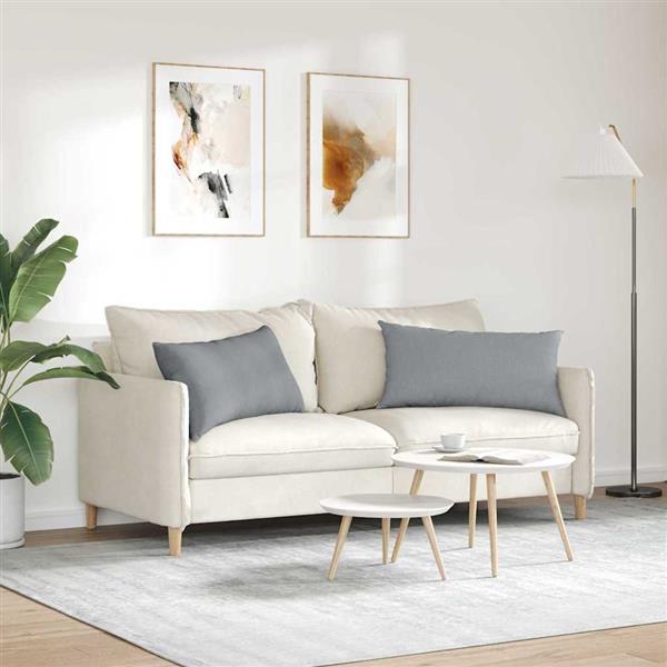 Grote foto vidaxl sofa kussens 2 pcs lichtgrijs 80 x 40 cm stof huis en inrichting woningdecoratie