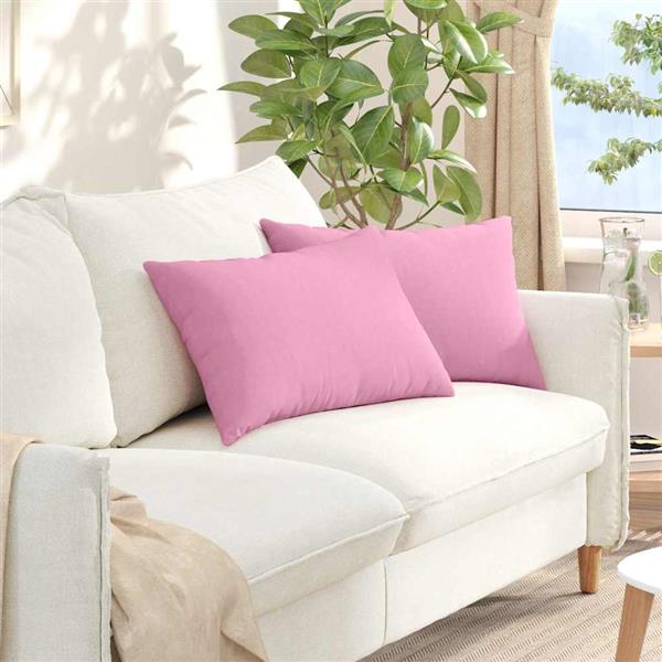 Grote foto vidaxl sofa kussens 2 pcs roze 60 x 40 cm stof huis en inrichting woningdecoratie