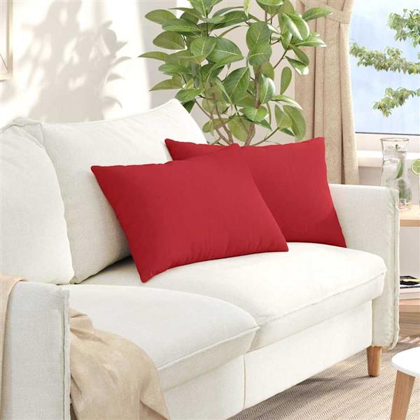 Grote foto vidaxl sofa kussens 2 pcs rood 60 x 40 cm stof huis en inrichting woningdecoratie