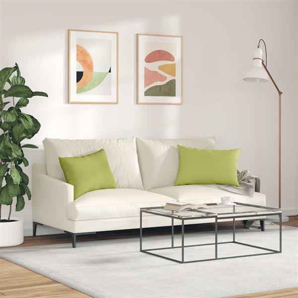 Grote foto vidaxl sofa kussens 2 pcs lichtgroen 60 x 40 cm stof huis en inrichting woningdecoratie