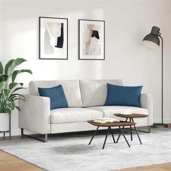Grote foto vidaxl sofa kussens 2 pcs blauw 60 x 40 cm stof huis en inrichting woningdecoratie