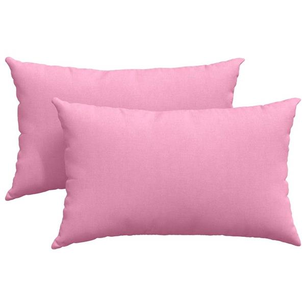 Grote foto vidaxl sofa kussens 2 pcs roze 50 x 30 cm stof huis en inrichting woningdecoratie