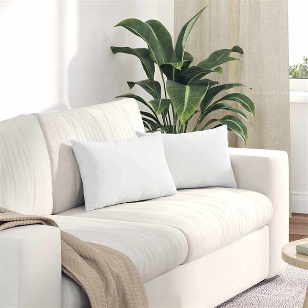Grote foto vidaxl sofa kussens 2 pcs wit 50 x 30 cm stof huis en inrichting woningdecoratie