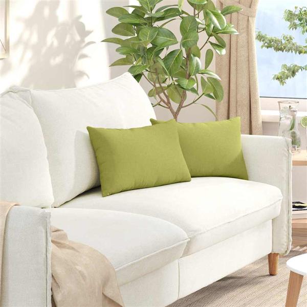 Grote foto vidaxl sofa kussens 2 pcs lichtgroen 50 x 30 cm stof huis en inrichting woningdecoratie