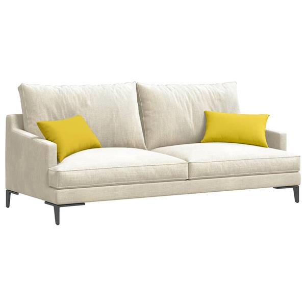 Grote foto vidaxl sofa kussens 2 pcs lichtgeel 50 x 30 cm stof huis en inrichting woningdecoratie