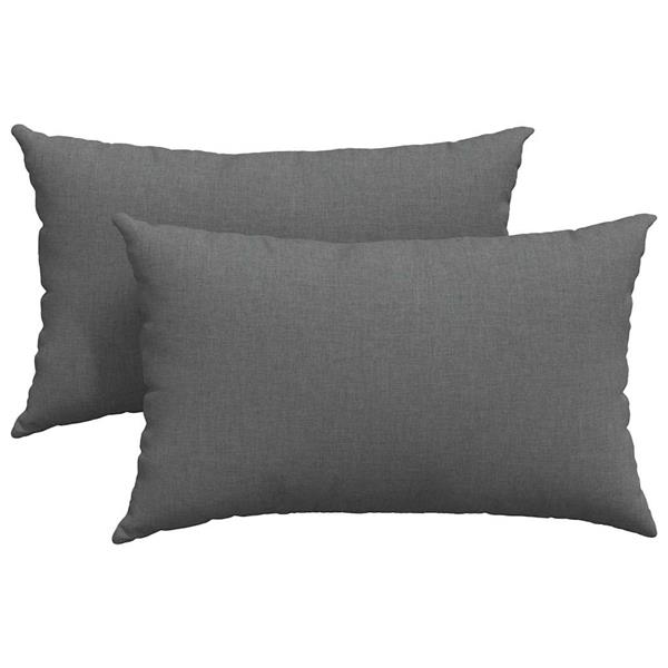 Grote foto vidaxl sofa kussens 2 pcs donkergrijs 50 x 30 cm stof huis en inrichting woningdecoratie