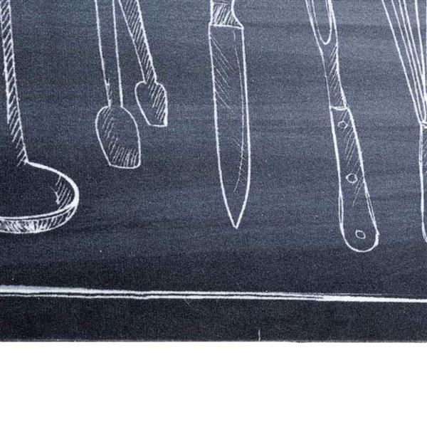 Grote foto vidaxl keuken vloerkleed zwart 180 x 60 cm fluweel tuin en terras overige tuin en terras