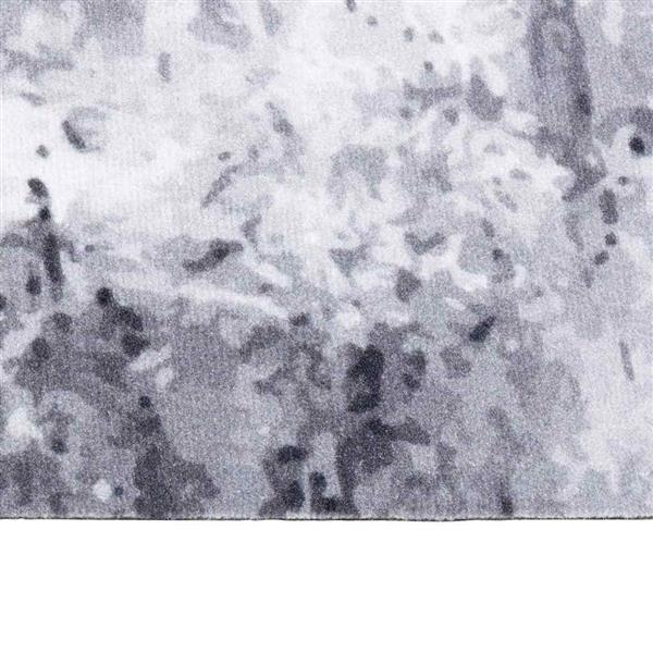 Grote foto vidaxl keuken vloerkleed grijs 150 x 45 cm fluweel tuin en terras overige tuin en terras