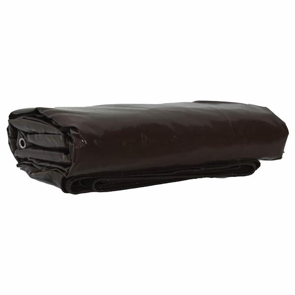 Grote foto vidaxl zeil 650g m bruin 3 x 4 m canvas met pvc coating doe het zelf en verbouw materialen en producten