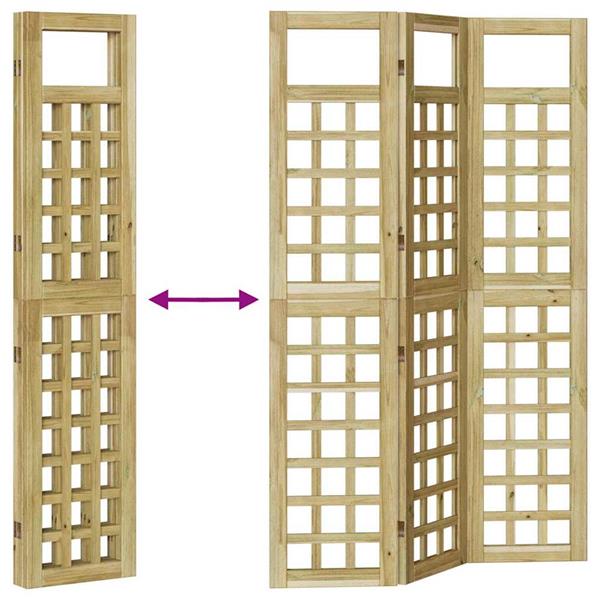 Grote foto vidaxl privacyscherm honingbruin 121 x 180 cm massief vurenhout huis en inrichting overige huis en inrichting