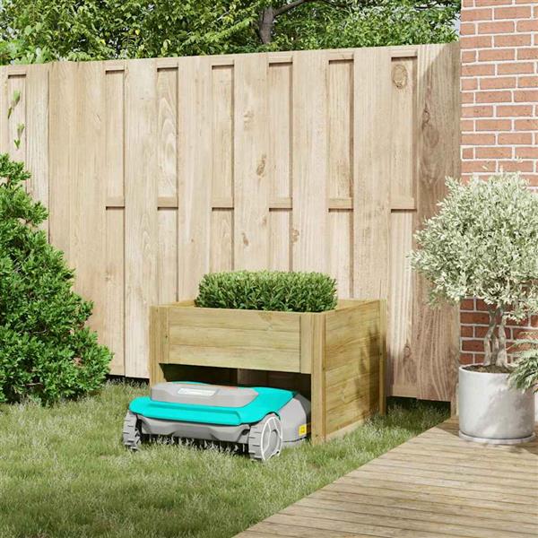 Grote foto vidaxl grasmaaier garage bruin 79 x 73 x 56 cm tuin en terras tuinhuisjes en blokhutten