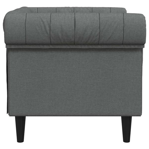 Grote foto vidaxl bank donkergrijs 78 5 x 74 5 x 74 5 cm polyester huis en inrichting bankstellen