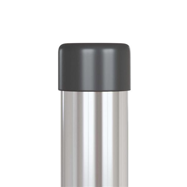 Grote foto vidaxl afrasteringspaal 12 pcs zilver 120 cm poedergecoat staal tuin en terras overige tuin en terras