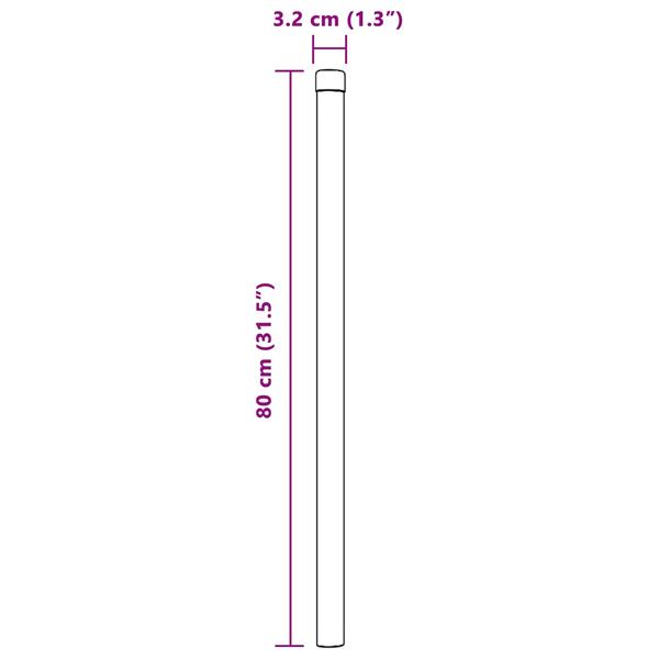 Grote foto vidaxl afrasteringspaal 12 pcs groen 80 cm poedergecoat staal tuin en terras overige tuin en terras