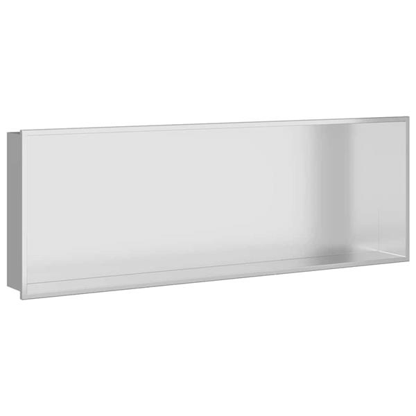 Grote foto vidaxl douche niche zilver 90 x 30 x 9 5 cm roestvrij staal huis en inrichting complete badkamers