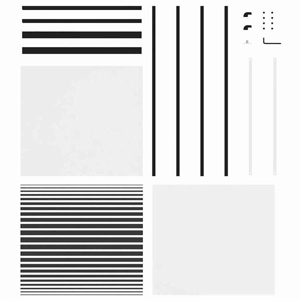 Grote foto vidaxl glazen deur gestreept zwart 90 x 2 x 205 cm aluminium doe het zelf en verbouw deuren en horren