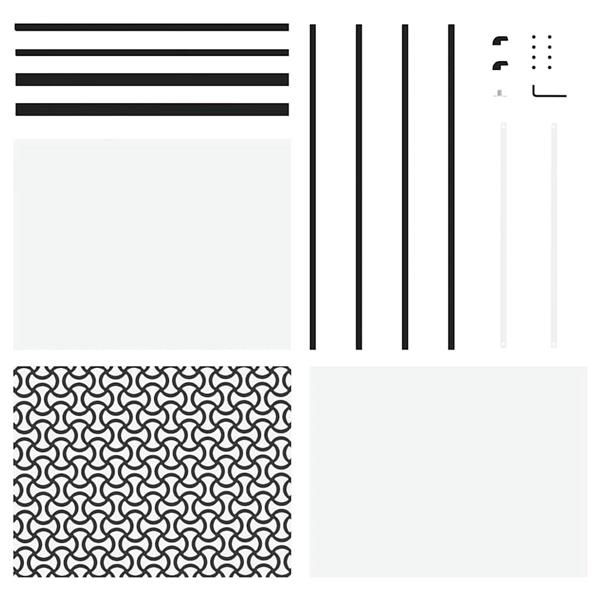 Grote foto vidaxl glazen deur fretwerk zwart 90 x 2 x 205 cm aluminium doe het zelf en verbouw deuren en horren