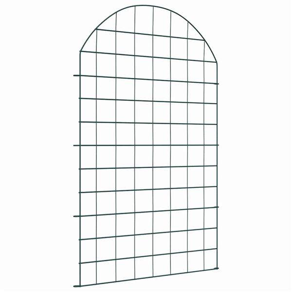 Grote foto vidaxl vijverhekken set 8 pcs groen 50 x 80 cm staal tuin en terras hekken en schuttingen