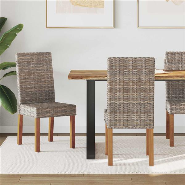 Grote foto vidaxl eetkamerstoel 2 pcs kubu grijs 45 x 54 x 93 cm huis en inrichting stoelen