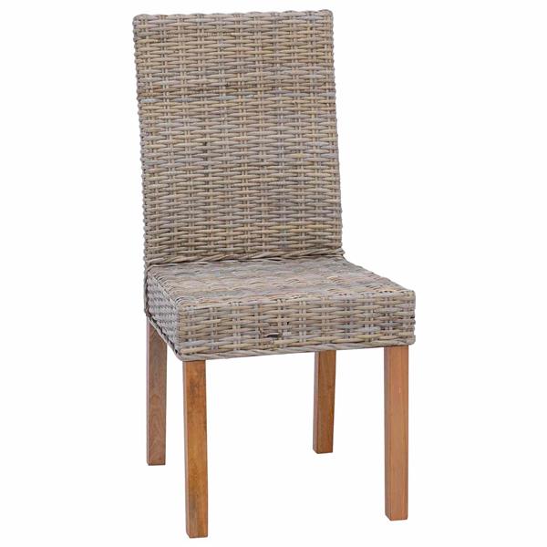 Grote foto vidaxl eetkamerstoel 2 pcs kubu grijs 45 x 54 x 93 cm huis en inrichting stoelen