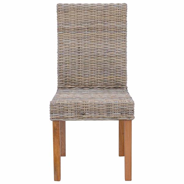 Grote foto vidaxl eetkamerstoel 2 pcs kubu grijs 45 x 54 x 93 cm huis en inrichting stoelen