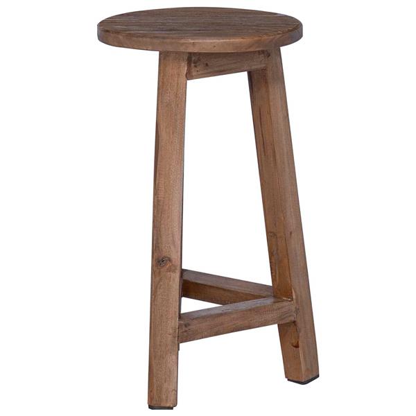 Grote foto vidaxl kruk naturel 28 x 28 x 50 cm mahoniehout huis en inrichting stoelen