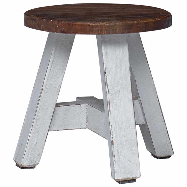 Grote foto vidaxl kruk naturel 22 x 22 x 24 cm mahoniehout huis en inrichting stoelen