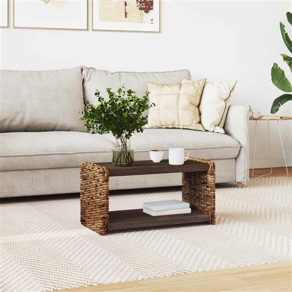 Grote foto vidaxl salontafel naturel 70 x 35 x 35 cm massief mahoniehout huis en inrichting eettafels